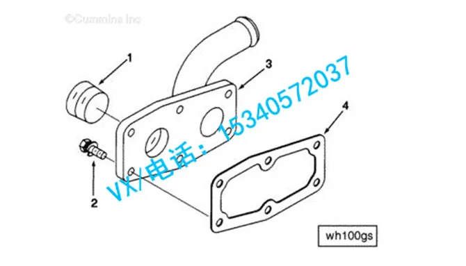 适用于康明斯工程建筑设备配件NTA855-G2M出水接头3014451量大从优