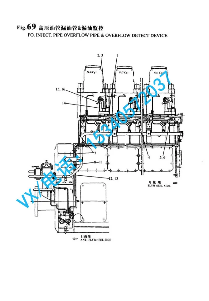 适用于三亚洋马增压器8N330漏油管132654-59591价格实惠