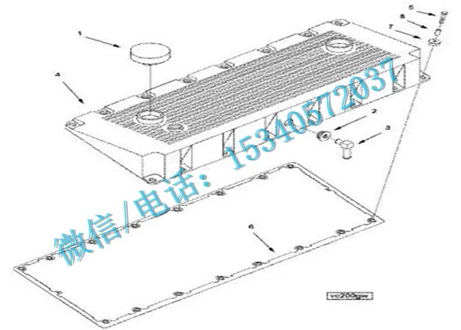 康明斯LTA10发动机配件3883221摇臂室盖衬垫