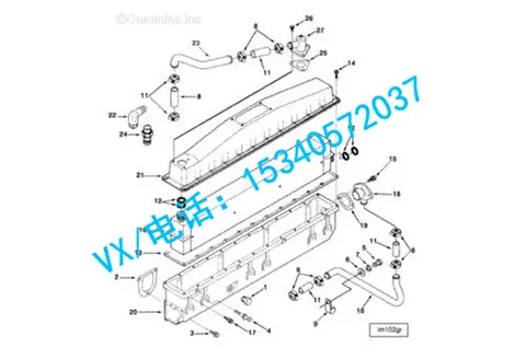 适用于康明斯混凝土泵NTA855-G2M软管接头3030772毛主席都说好！